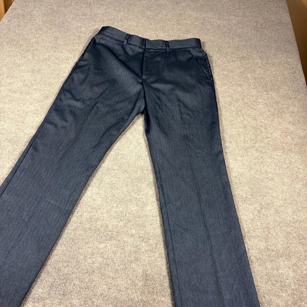 Perry Ellis Dress Pants Mens 32x31.5 Herringbone Slim Fit Business Attire Slacks